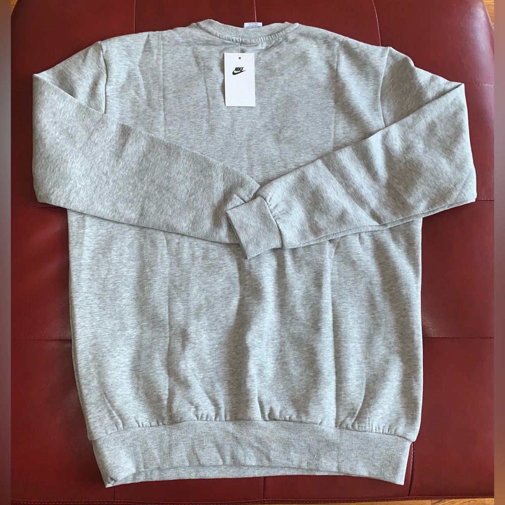 NWT Men’s Nike Cotton Fleece Sweater/Jogger Pant Set - Gray - Picture 5 of 9